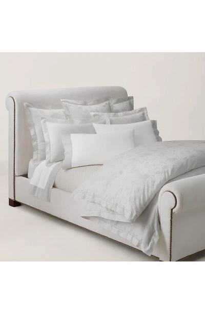 Polo Ralph Lauren Bethany 350 Thread Count Organic Cotton Flat Sheet In Platinum