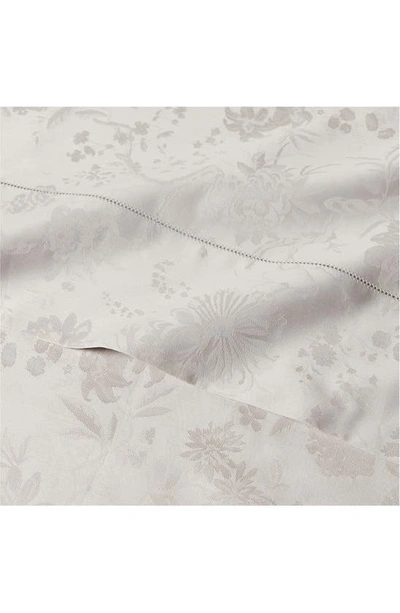 Shop Ralph Lauren Bethany 350 Thread Count Organic Cotton Flat Sheet In Platinum