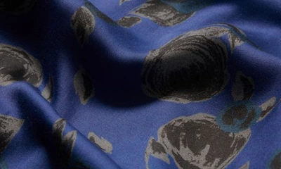 Shop John Varvatos Charlie Floral Button-up Camp Shirt In Royal Blue