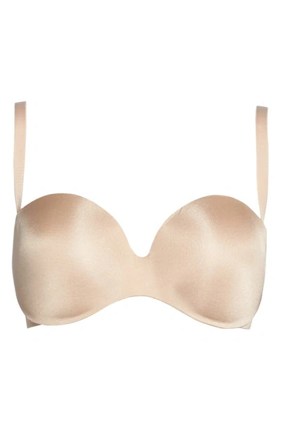 Shop Felina Body Luxe Convertible Strapless Underwire Contour Bra In Warm Nude