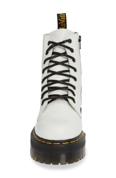 Shop Dr. Martens' Gender Inclusive Jadon Platform Boot In White Smooth Leather