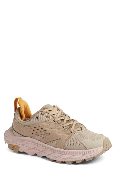 Hoka Anacapa Breeze Aero Low Breathable Trail Running Shoe In Oxford Tan / Peach Whip