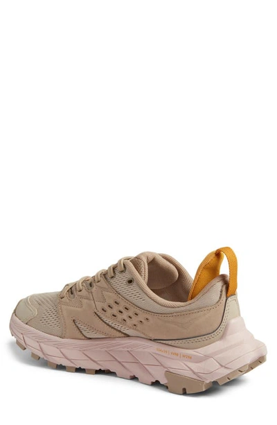 Shop Hoka Anacapa Breeze Aero Low Breathable Trail Running Shoe In Oxford Tan / Peach Whip