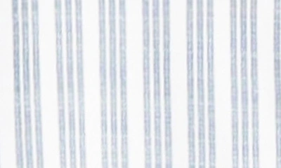 Max Studio Stripe Oversize Long Sleeve Button-up Tunic In Denim Tri-tip Stripe