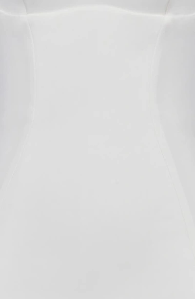 House Of Cb Lilou Ruffle Square Neck Minidress In Ivory