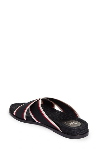 Shop Christian Louboutin Hot Cross Espadrille Slide Sandal In Multi/ Black