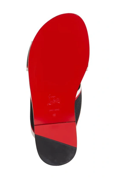 Shop Christian Louboutin Hot Cross Espadrille Slide Sandal In Multi/ Black