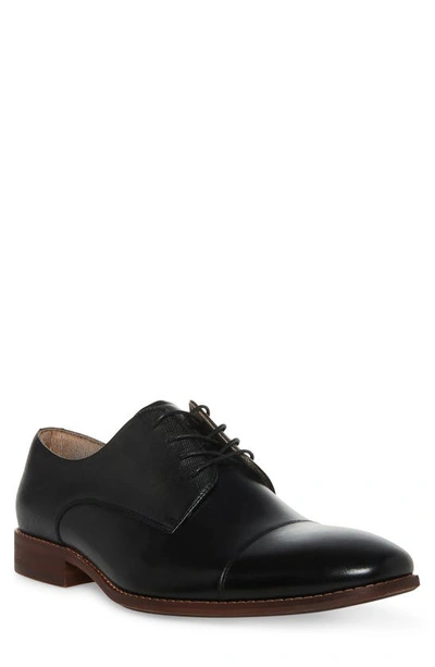 Shop Steve Madden Gaudin Cap Toe Derby In Black