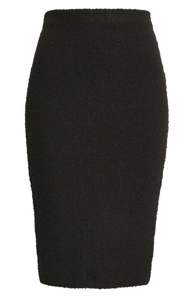 Shop Bottega Veneta Textured Tweed Pencil Skirt In 1000 Black