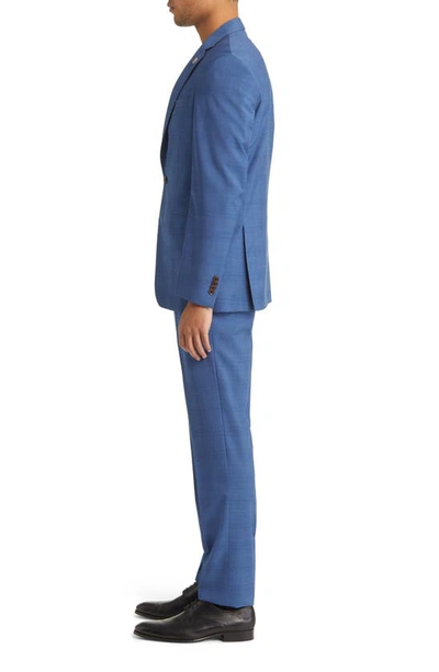 Shop Ted Baker Jay Textured Slim Fit Wool Suit In Blue