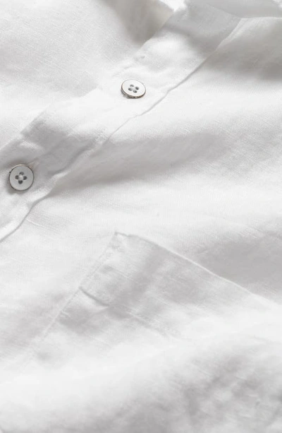 Shop Rodd & Gunn Seaford Linen Button-up Shirt In Snow