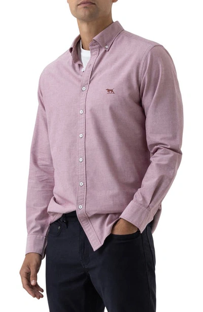 Rodd & Gunn North Island Solid Button-down Shirt In Merlot