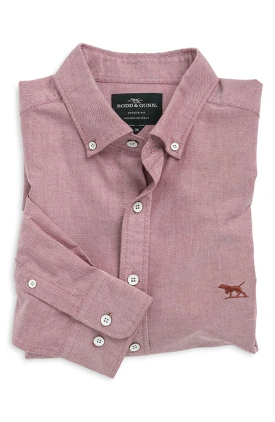 Rodd & Gunn North Island Solid Button-down Shirt In Merlot