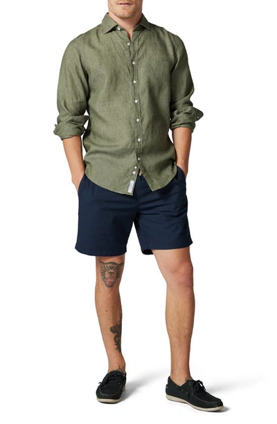 Shop Rodd & Gunn Coromandel Button-up Linen Shirt In Kelp
