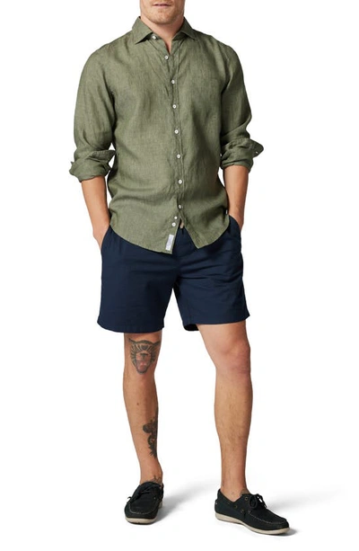 Rodd & Gunn Coromandel Button-up Linen Shirt In Kelp