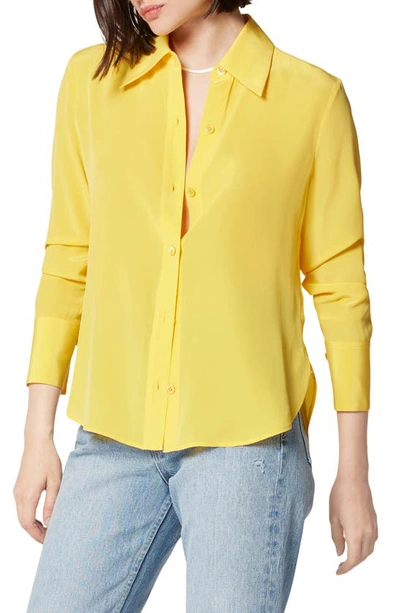Shop Equipment Leona Silk Button-up Shirt In Soleil De Printemps