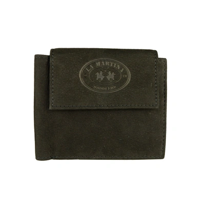 Shop La Martina Black Leather Men's Wallet
