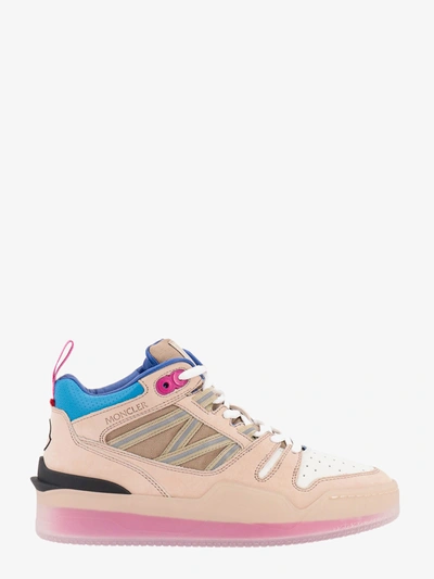 Moncler Pivot Mid Leather And Ripstop-trimmed Suede Sneakers In Multicolor