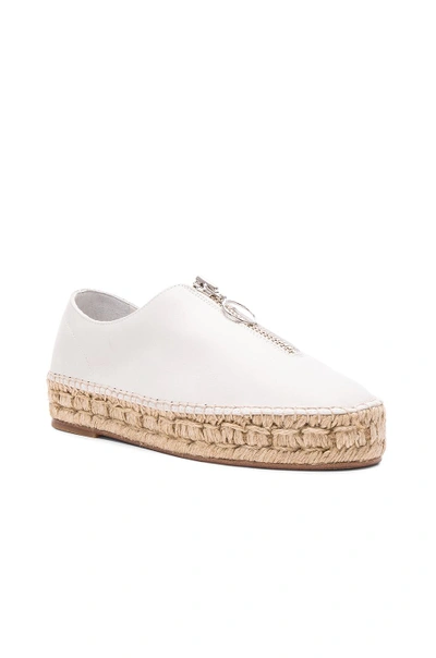 Shop Alexander Wang Leather Devon Espadrille In White