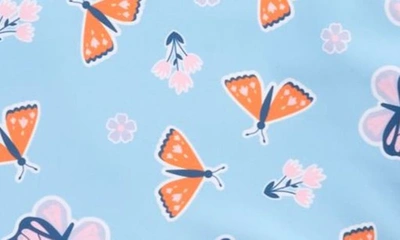 Shop Dot Australia Long Sleeve Butterfly Two-piece Swimsuit In Blue