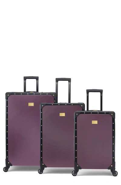 Shop Vince Camuto Jania 2.0 Three-piece Luggage Set In Eggplant