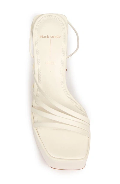 Black Suede Studio Sasha Platform Sandal In Cream