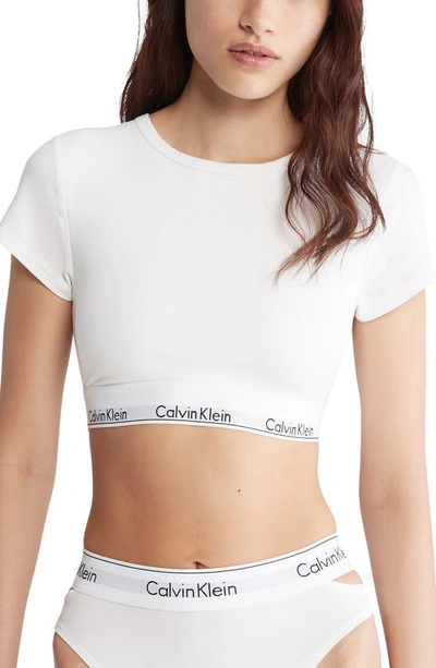 Modern Cotton T-shirt Bralette In White