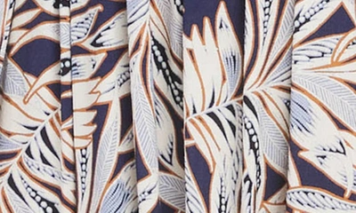 Shop Karen Kane Palm Print Puff Sleeve Midi Dress