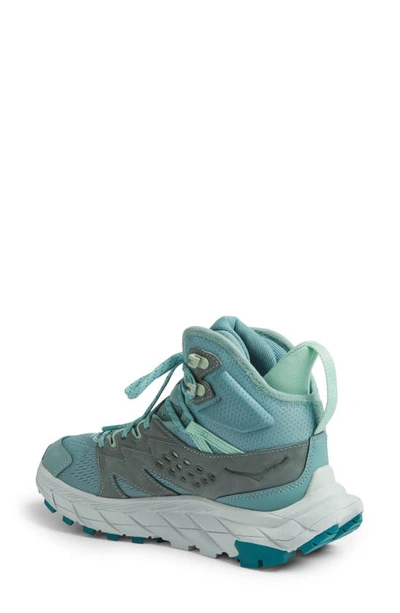 Hoka Anacapa Breeze Aero Mid Breathable Trail Running Shoe In Trellis/ Mint Green