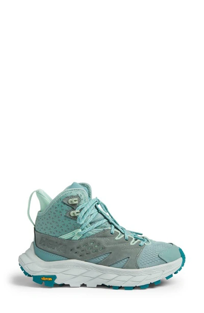 Hoka Anacapa Breeze Aero Mid Breathable Trail Running Shoe In Trellis/ Mint Green