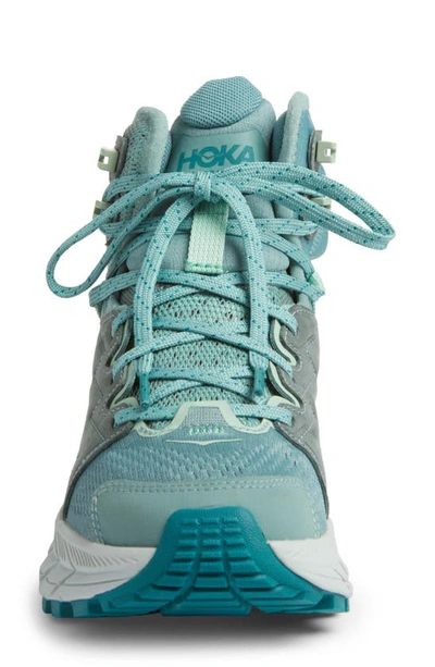 Hoka Anacapa Breeze Aero Mid Breathable Trail Running Shoe In Trellis/ Mint Green