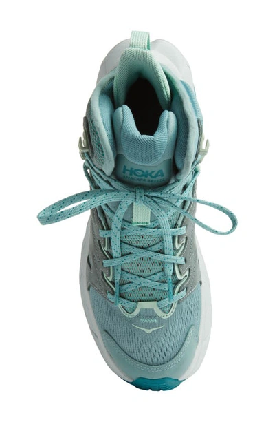 Hoka Anacapa Breeze Aero Mid Breathable Trail Running Shoe In Trellis/ Mint Green