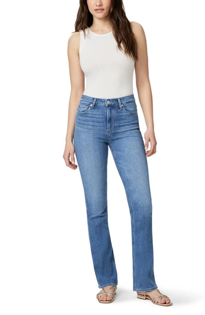 Shop Paige Laurel Canyon High Waist Flare Jeans In Bellflower Distressed