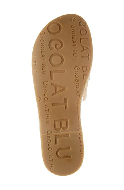 Shop Chocolat Blu Ellis Crystal Slide Sandal In Natural Raffia