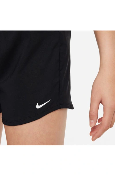 Shop Nike Kids' Dri-fit One Training Shorts In Black/ White
