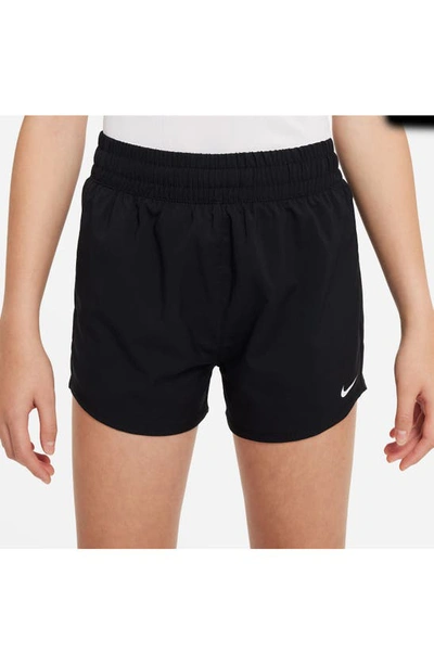 Shop Nike Kids' Dri-fit One Training Shorts In Black/ White