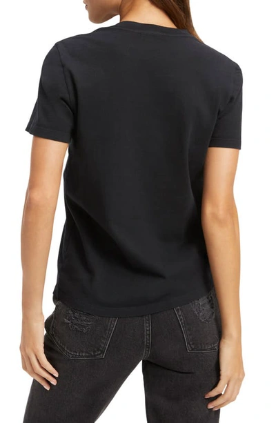 Good American Heritage Crewneck Cotton T-shirt In Black001