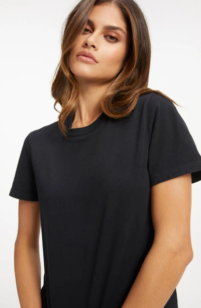 Good American Heritage Crewneck Cotton T-shirt In Black001