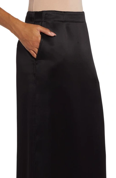 Shop Bottega Veneta Washed Twill A-line Skirt In Black