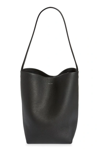 Shop The Row Medium North/south Park Leather Tote In Black