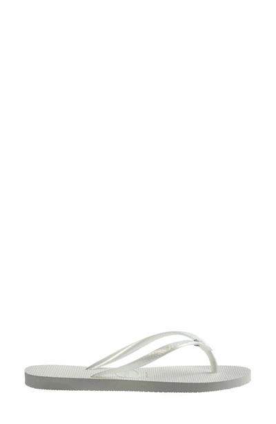 Havaianas Slim Glitter Flip Flop In White
