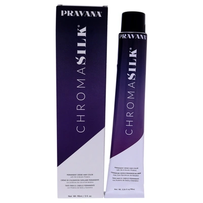 Shop Pravana Chromasilk Creme Hair Color - 7.11 Intense Ash Blonde For Unisex 3 oz Hair Color In Blue