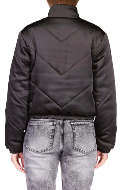 Shop Sanctuary Chevron Quilted Jacket In Black