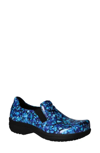Shop Easy Works By Easy Street Bind Leather Loafer In Blue Spectral Patent Leather