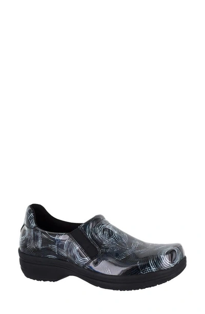 Shop Easy Works By Easy Street Bind Leather Loafer In Black/ Grey Patent Leather