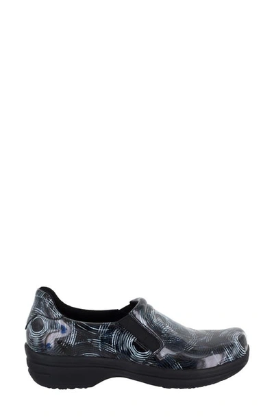 Shop Easy Works By Easy Street Bind Leather Loafer In Black/ Grey Patent Leather