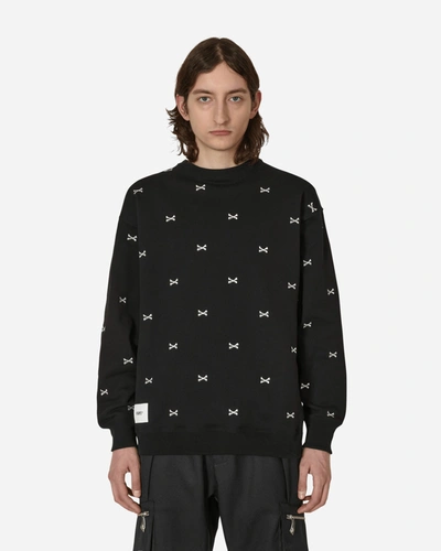 Shop Wtaps Acne Crewneck Sweatshirt In Black