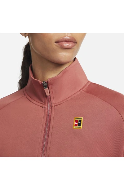 Shop Nike Court Dri-fit Track Jacket In Canyon Rust