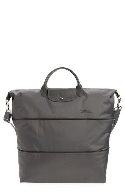 Shop Longchamp Le Pliage 21-inch Expandable Travel Bag In Graphite