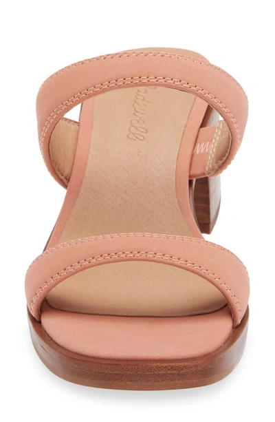 Shop Madewell The Saige Double Strap Slide Sandal In Dried Rose